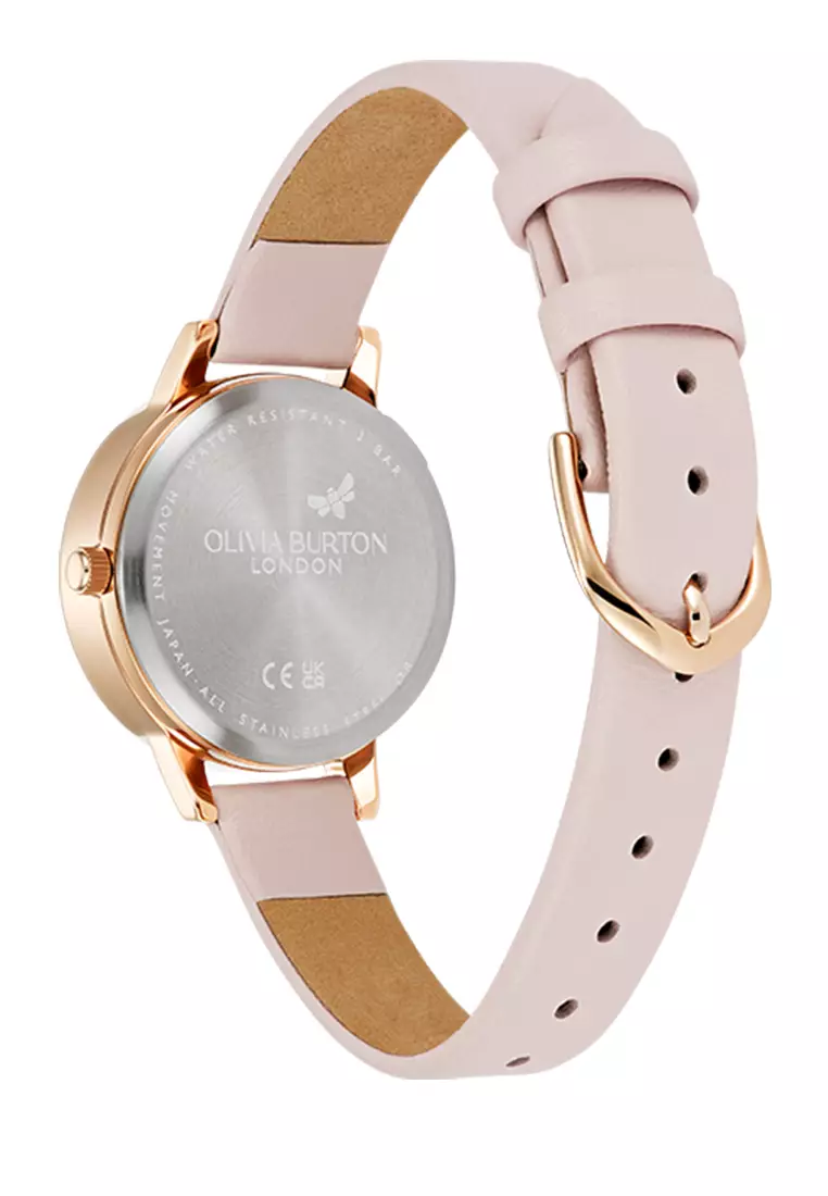 Olivia Burton 3D Flower Tonal Dial Primrose RG Leather Strap 30mm - 24000221
