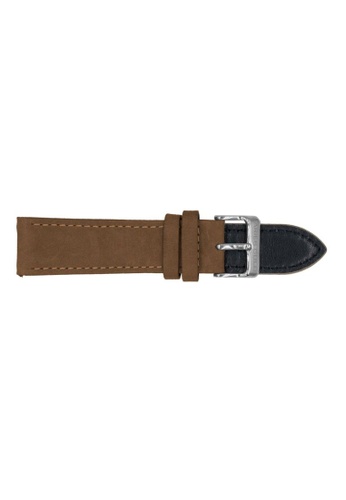 Aries Gold brown ARIES GOLD BROWN  AG-L0035-22 LEATHER STRAP AD271ACFD7EFC9GS_1
