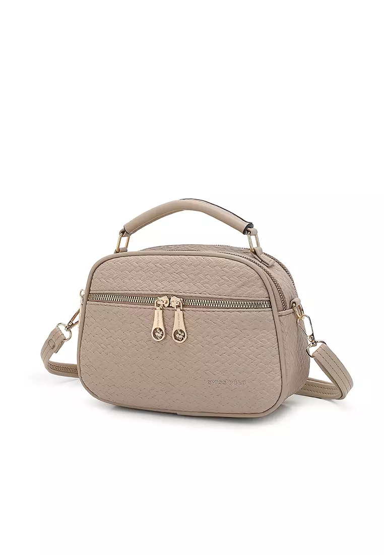 Women's Top Handle Bag / Sling Bag / Crossbody Bag / Shoulder Bag (Tas Tangan Wanita / Tas Selempang Wanita / Tas Bahu Wanita) - Cokelat