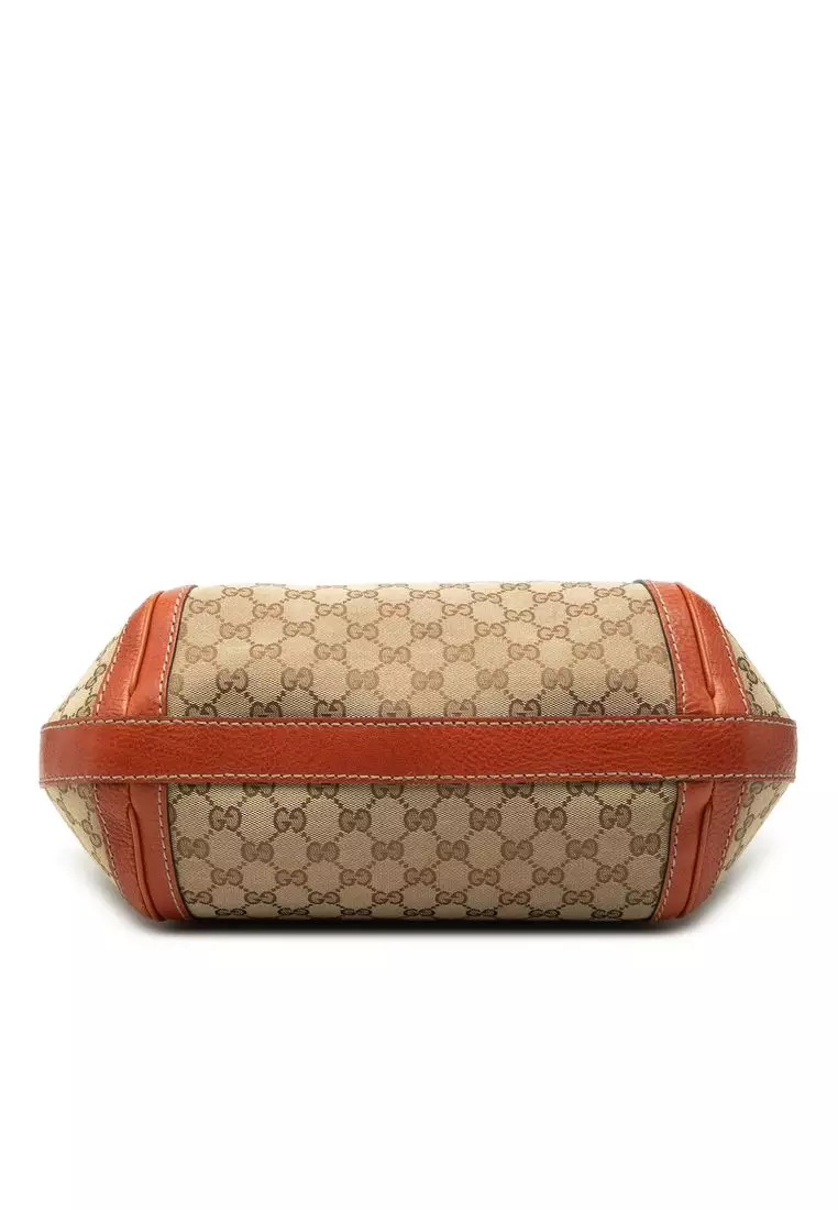 Pre-Loved Gucci Medium Gg Canvas Running Satchel