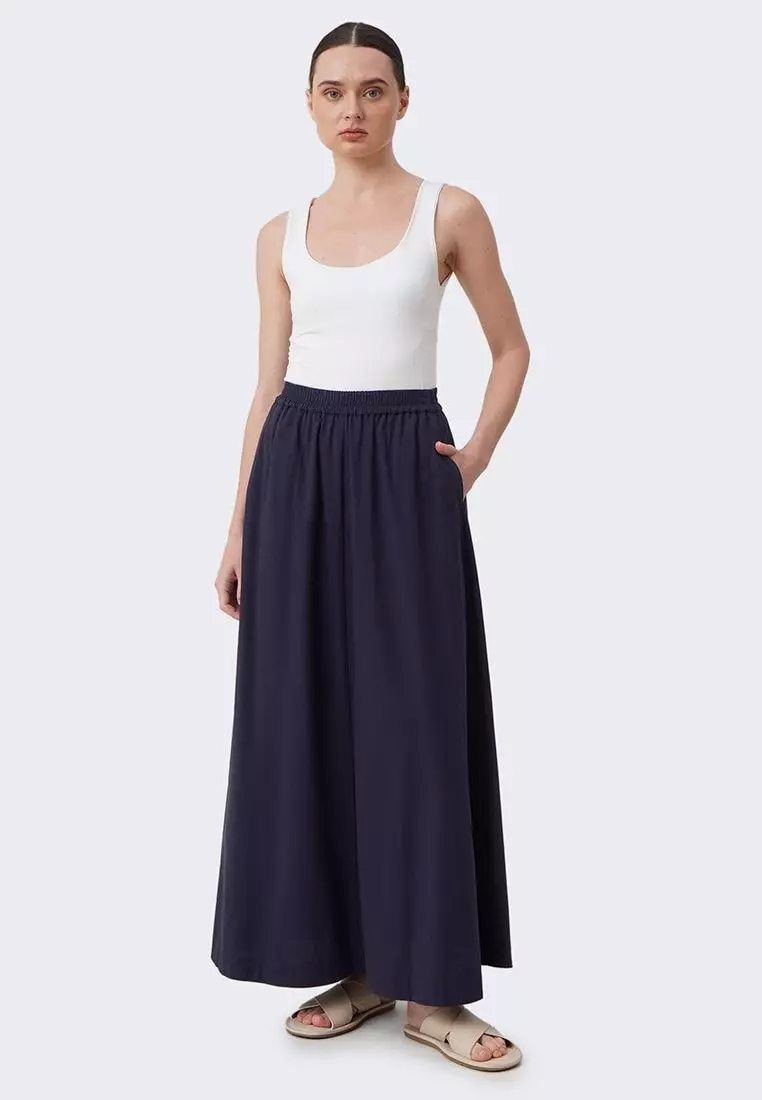 Women's Voluminous Elastic Midi Skirt