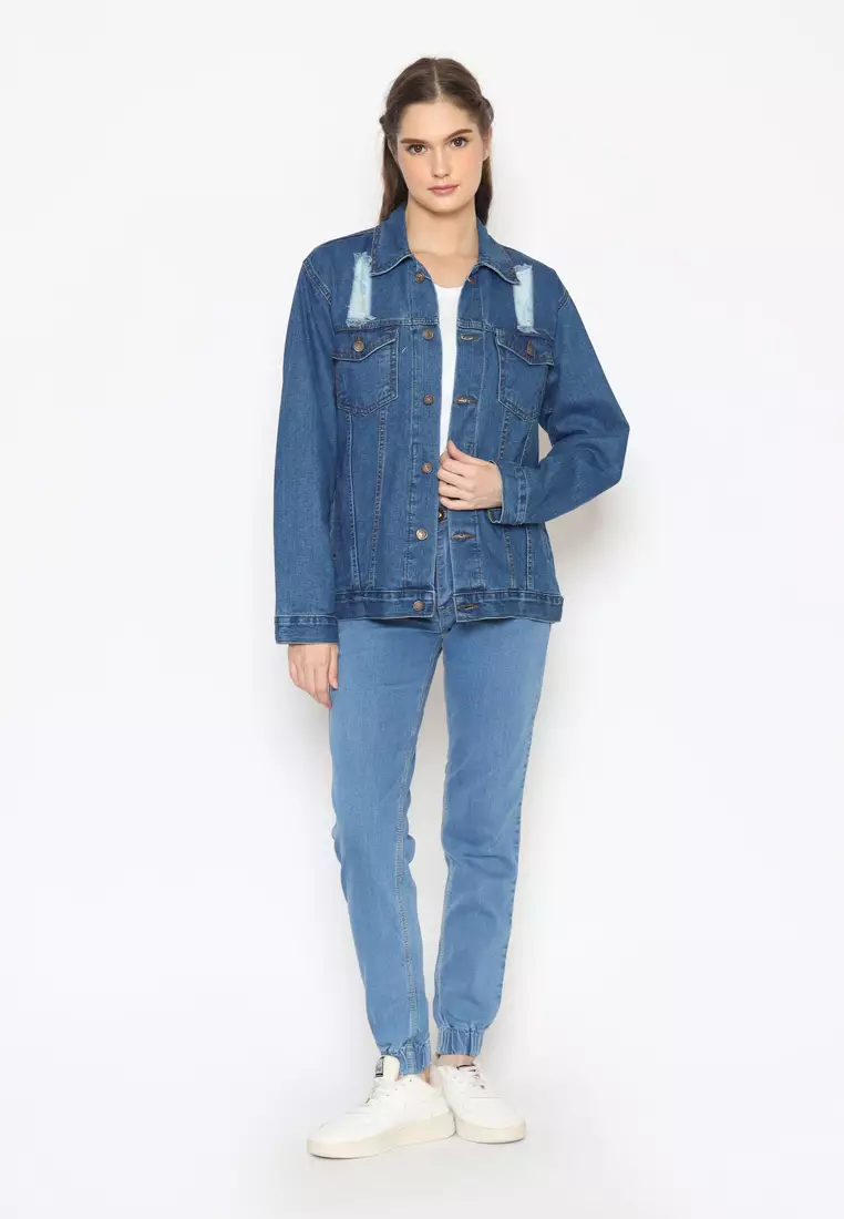 Jaket Denim Wanita Topaz Blue 292103N