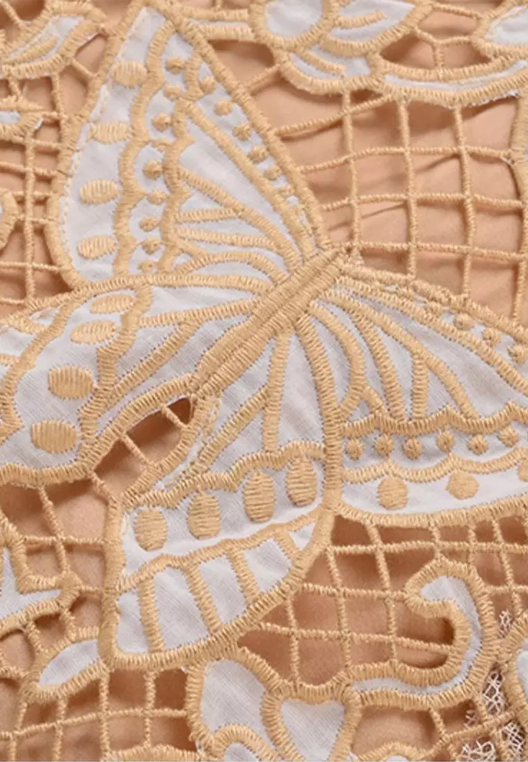 Lace Pleated Dress HRF1422