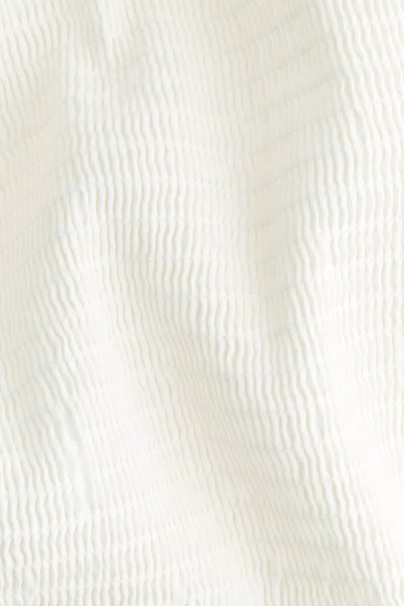 Smocked off-the-shoulder dress