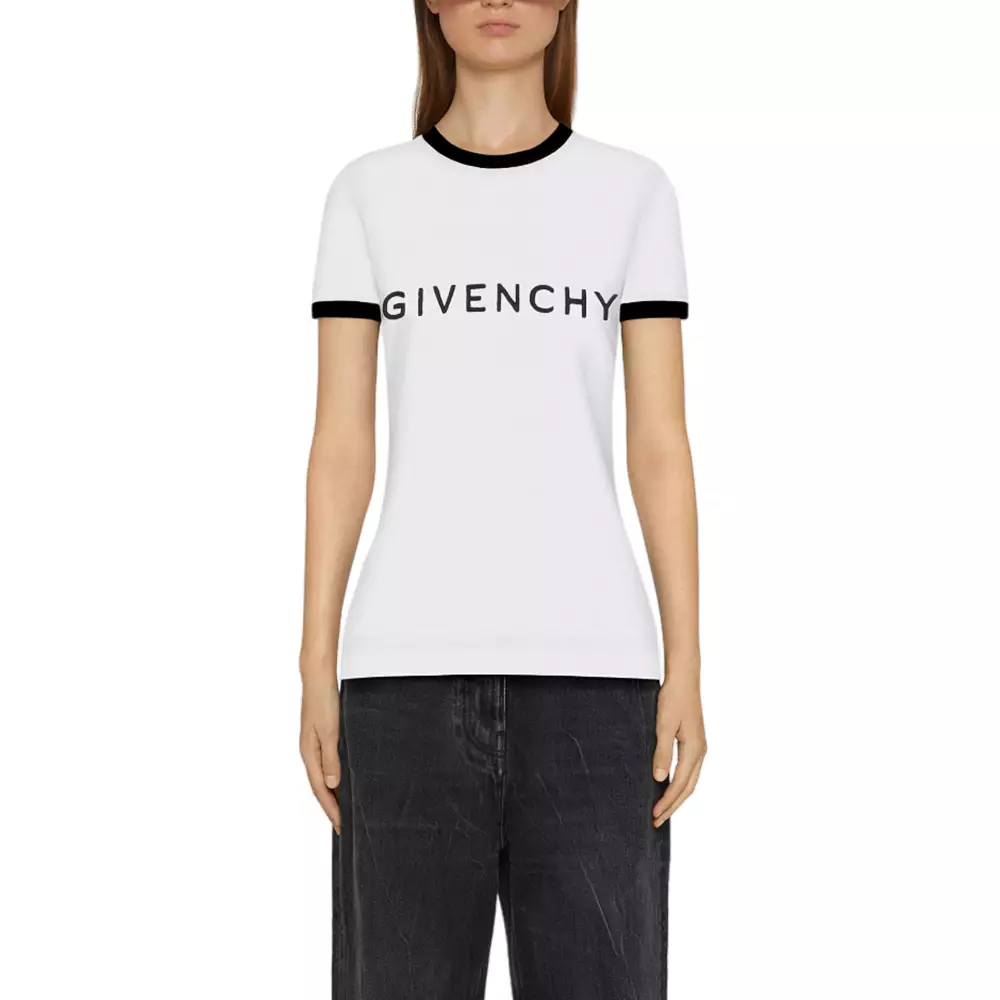 Jual Givenchy Archetype Slim Fit T-Shirt White/Black
