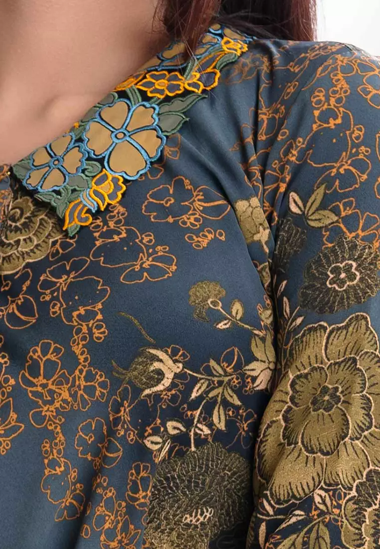 Le Reve 女士 A 字印花束腰连衣裙