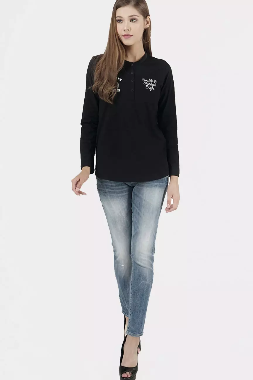 Kaos Wanita Mesh Black