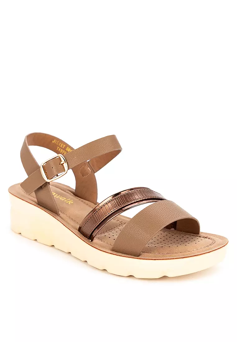 Discount on UNLISTED  shoes - SKU: JULIET WEDGES SANDALS SOFTAWALK