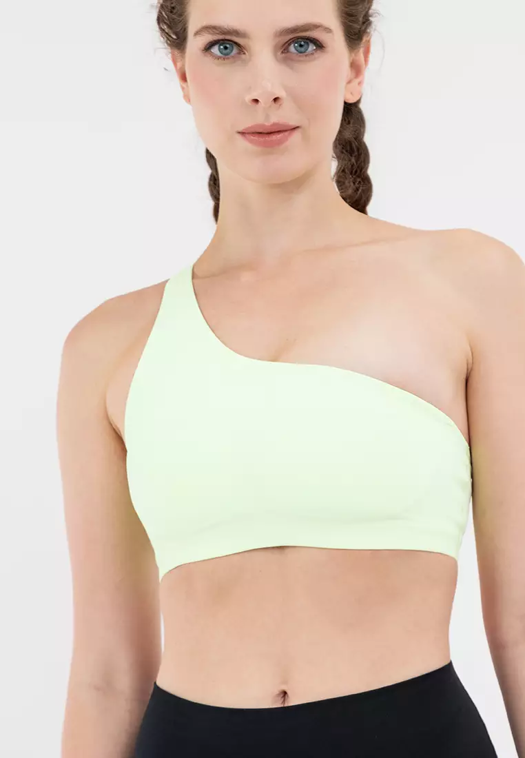 Zenvy Asymmetrical Light-Support Padded Sports Bra