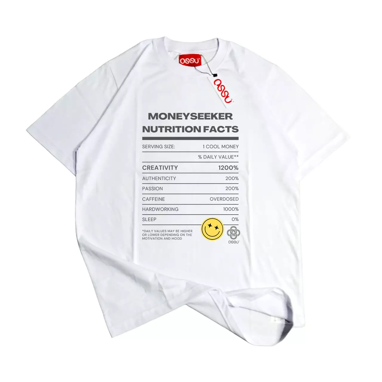 Ossu Money Seeker Facts White Tshirt
