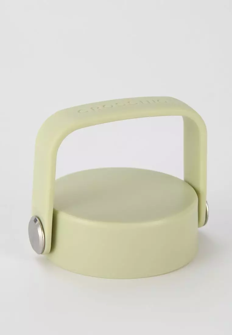 Crossing Urban Ceramic S/S Insulated Flat Cap Bottle With Handle 600ml - Pistachio (Light Green)