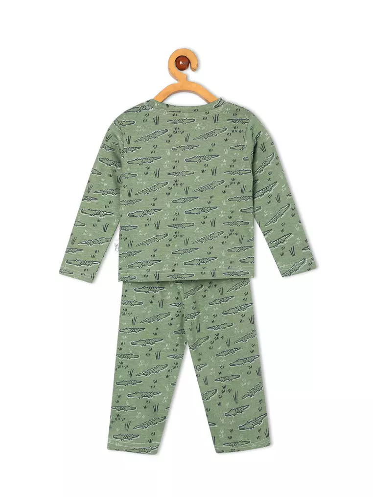 Baby and Kids Pajama Nightsuit Set- The Alligator