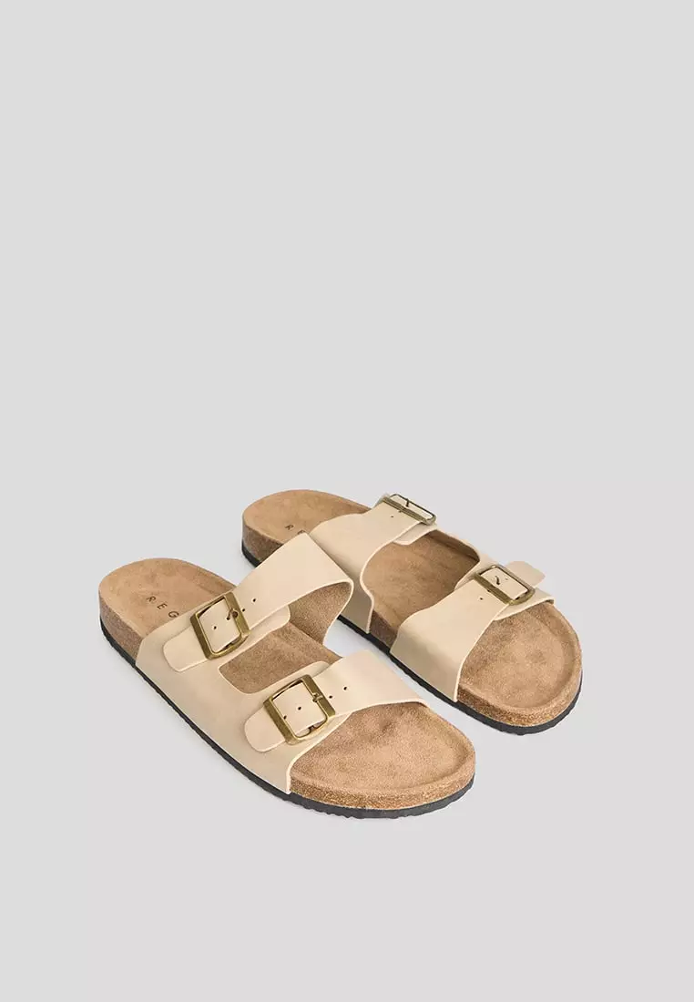 Men's Cork Double Strap Slides