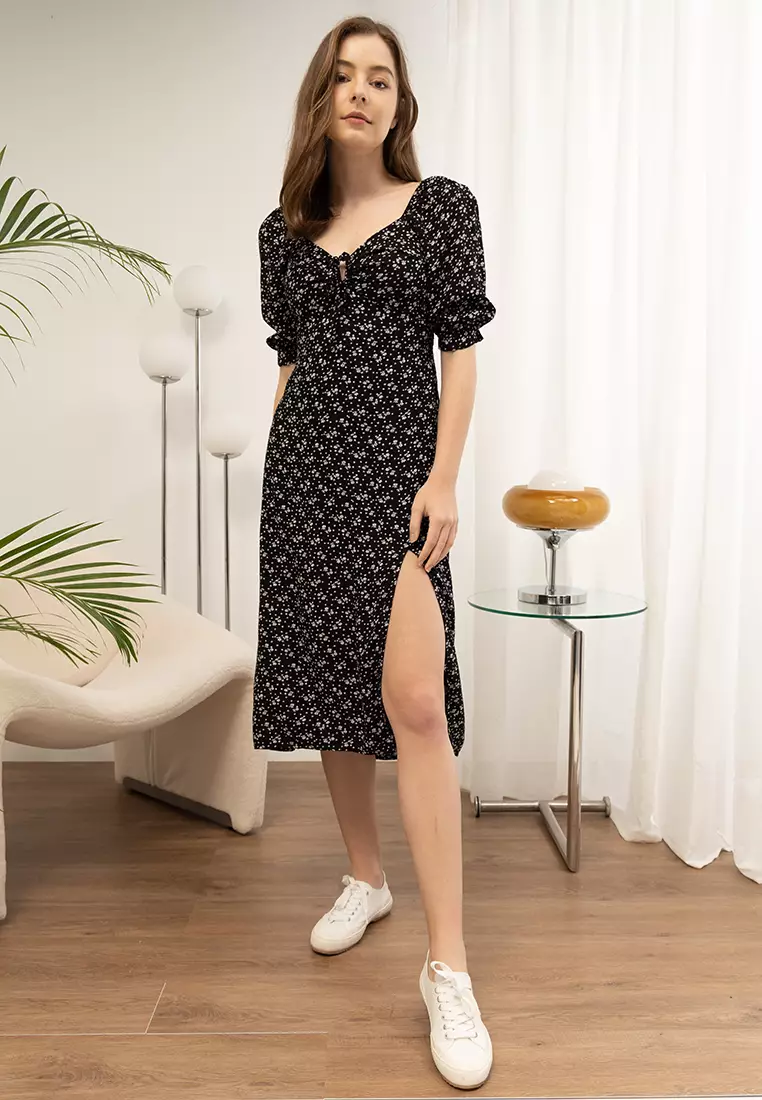 Half sleeve deals midi dress