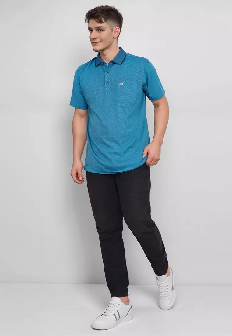 Crocodile DIAMOND | Kaos Premium Pria Men Polo Shirt | Relax Fit 0011 Grey