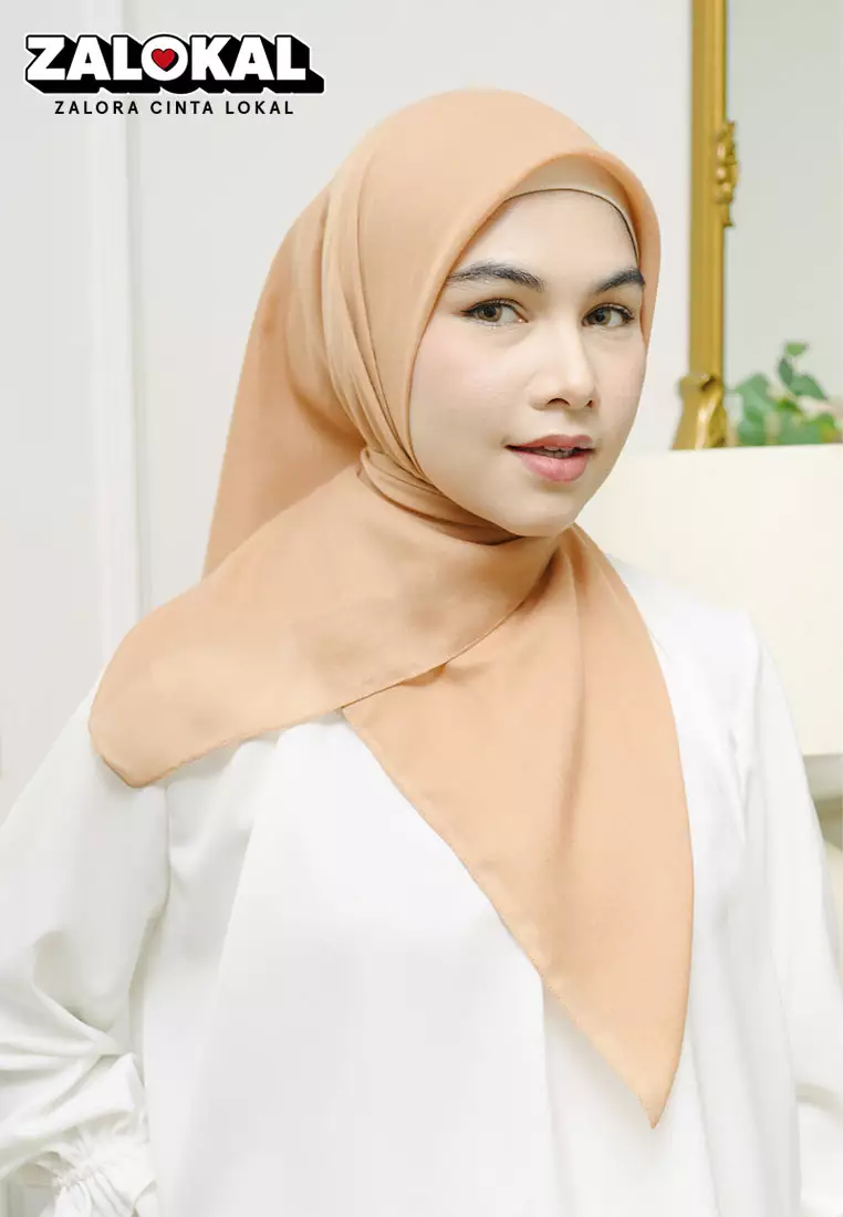 Theya Voal Square Soft Orange