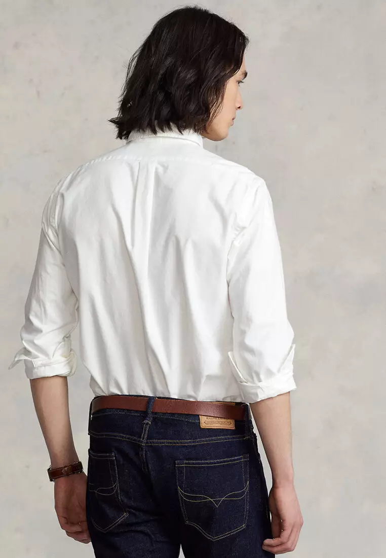 Classic Fit Garment-Dyed Oxford Long Sleeve Shirt