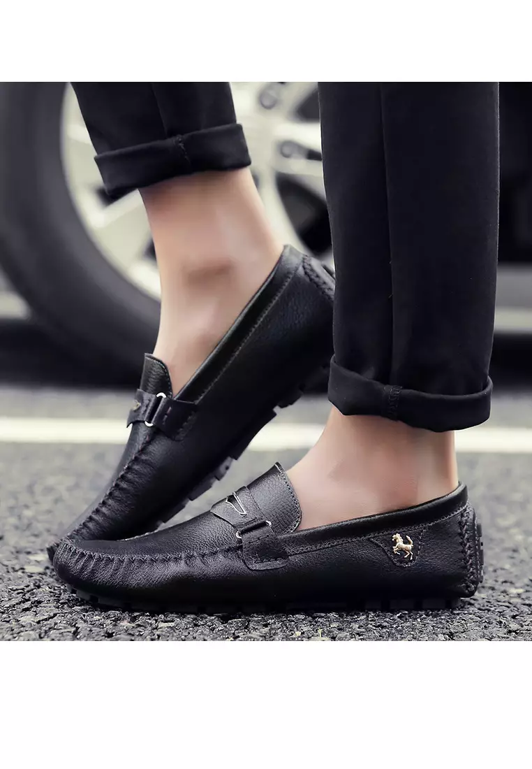 Color Matching Leather Loafers & Boat Shoes YY3237