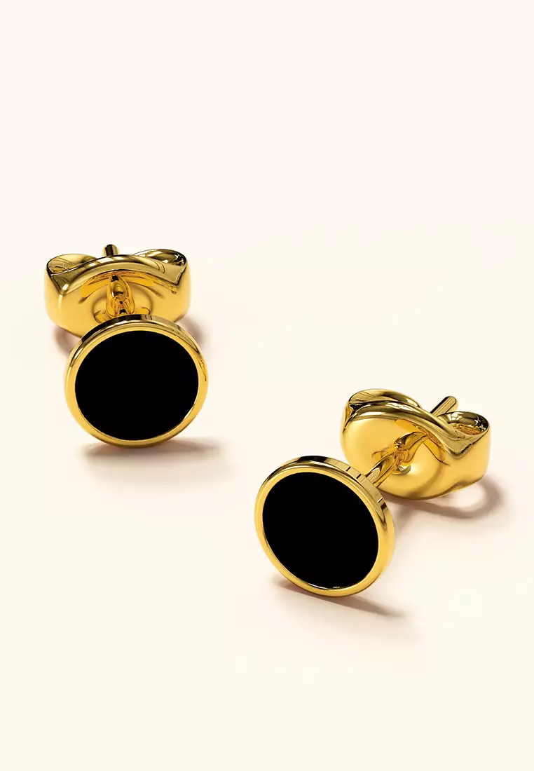 Mitch Stud Earrings in Gold 8mm