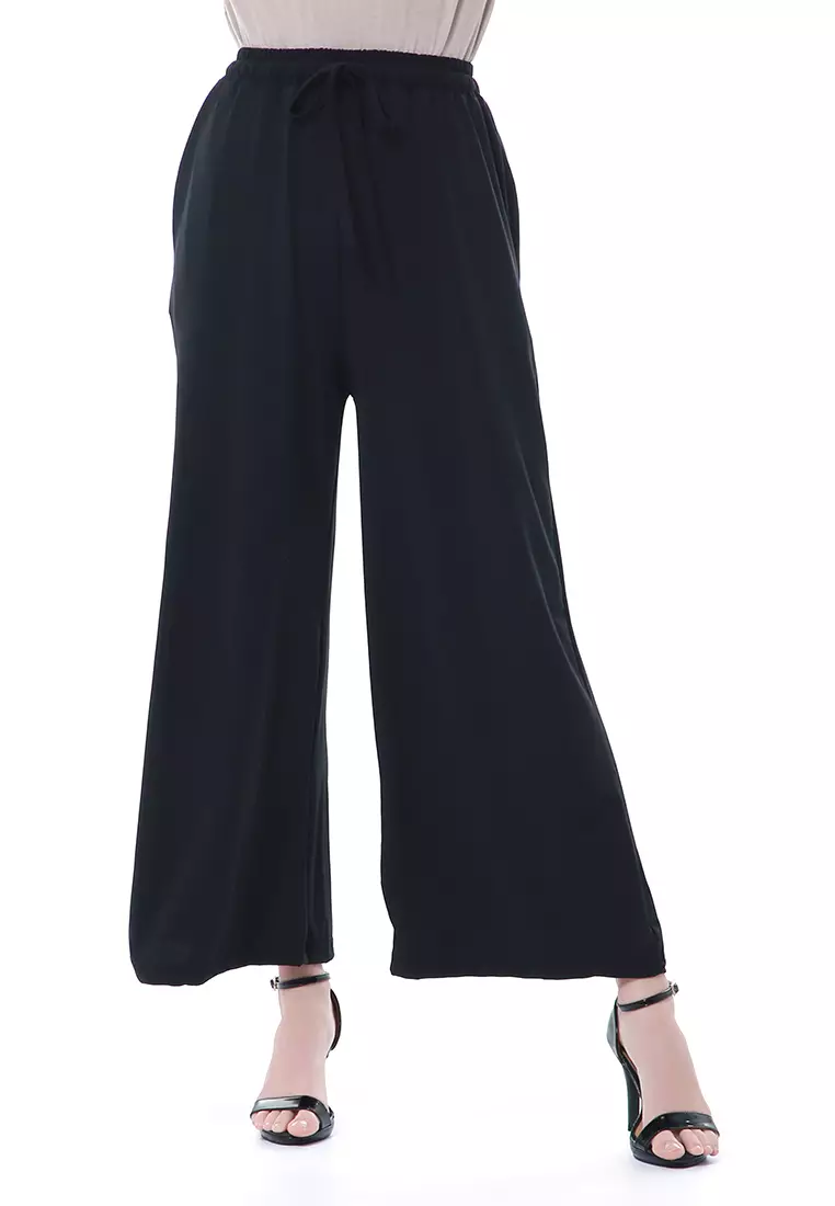 Nana Celana Kulot Bawahan Wanita Regular Fit Premium Quality - Black