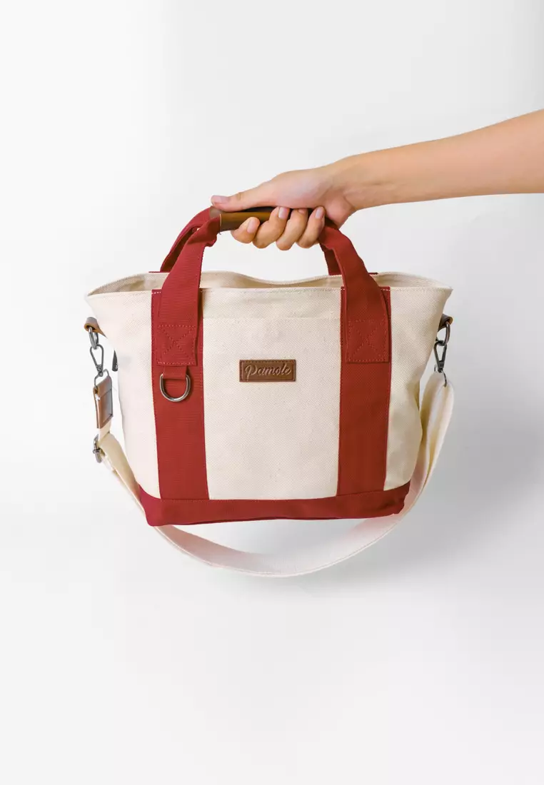 Pamole - Tas Selempang Wanita Bahan Kanvas Penutup Resleting - Kelly Series Comb Orange