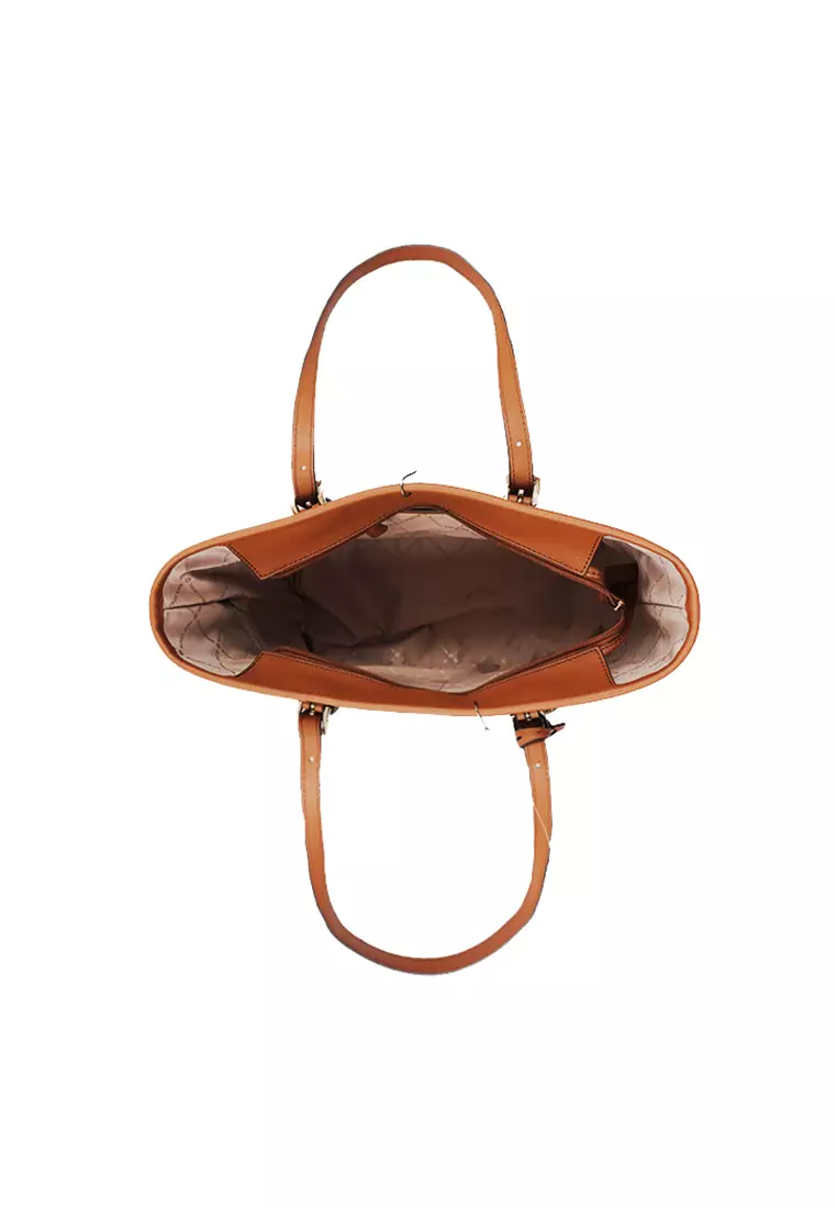 Jet Set Travel Large Logo Tote Bag In Brown 35S0GTVT1V