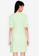 ZALORA BASICS green V Neck Puff Sleeve Dress 0DA8EAACA6AFE2GS_2