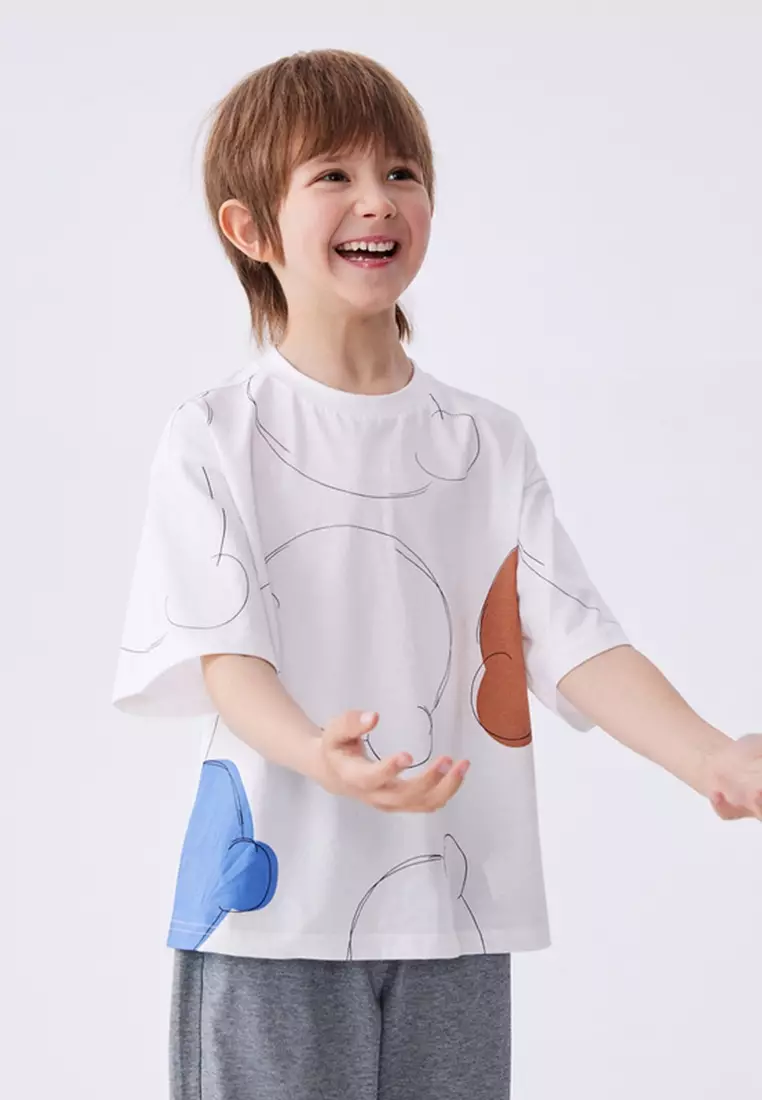 Multi Color Graphic Print Short Sleeve T-Shirt