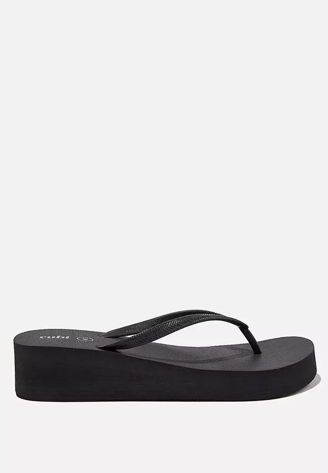 platform wedge flip flops