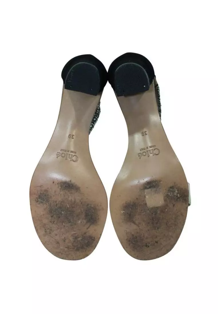 Buy Chlo Pre Loved Chlo Black Beige and Silver Sandals 2023