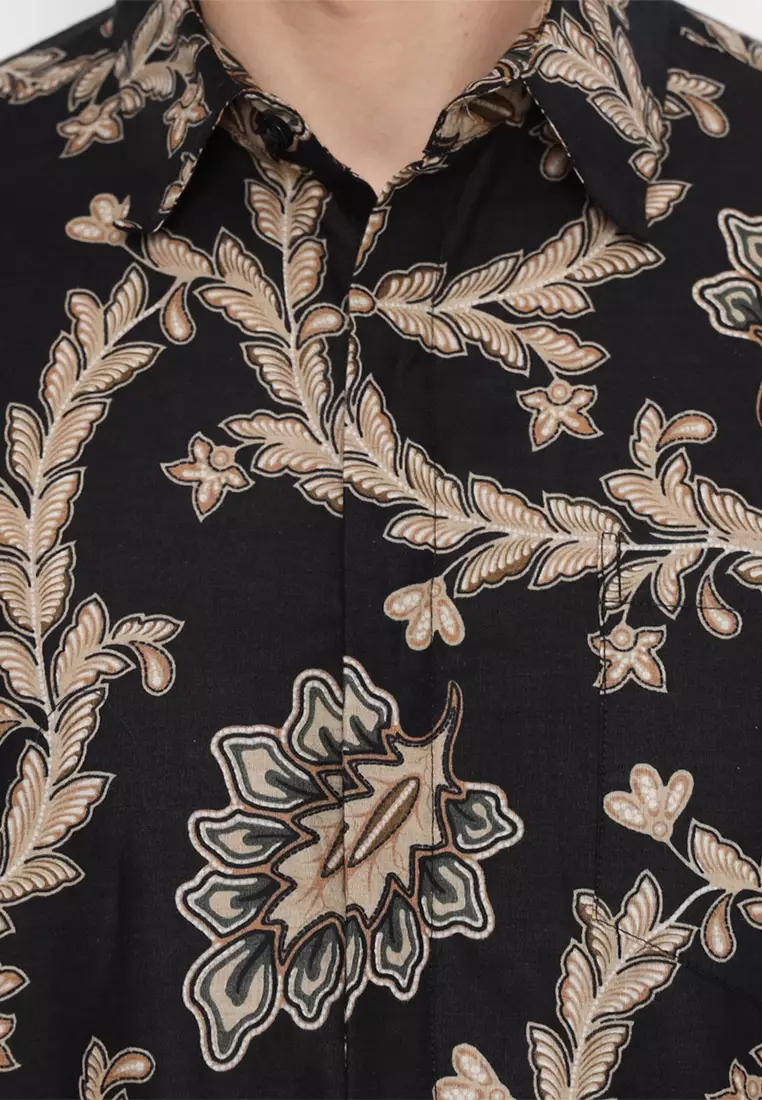 Kemeja Batik Pria Bahureksa - Black