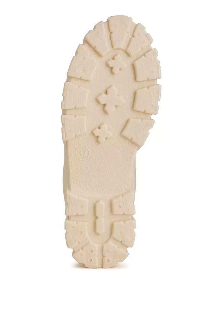 Sepatu Bot Hujan Chelsea Chunky Warna Krem