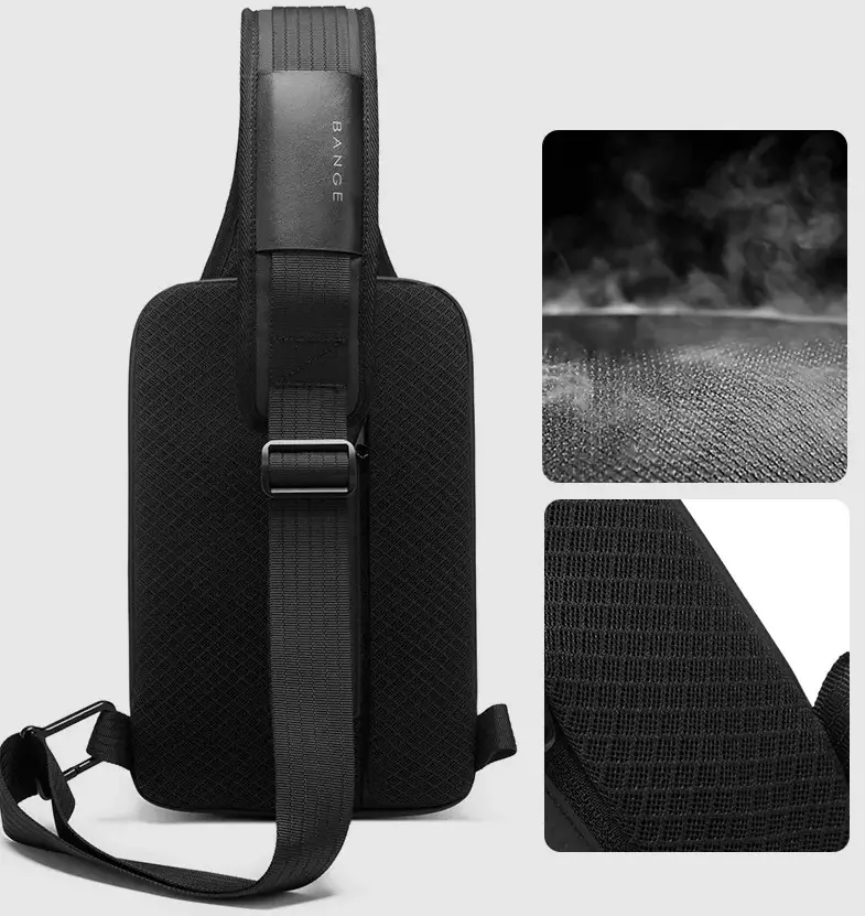 Bange BG7210 Tas Selempang Sling Bag Pria - BLACK