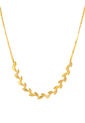 TOMEI gold TOMEI Leaf Necklace, Yellow Gold 916 2CBEBAC4BCFAF1GS_1