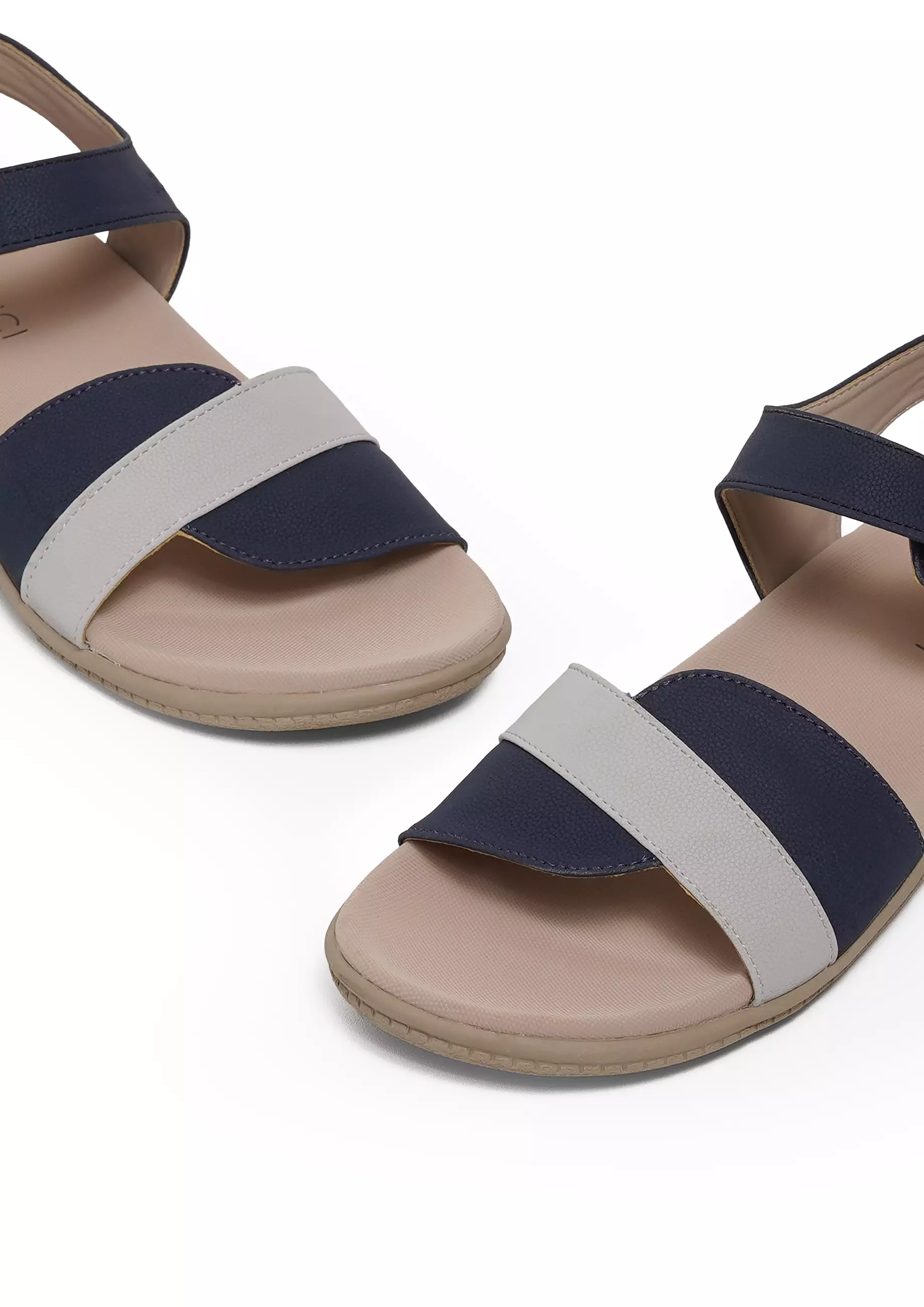 VIVI NICI - Agnia Sandal Wanita Teplek Matte Blue