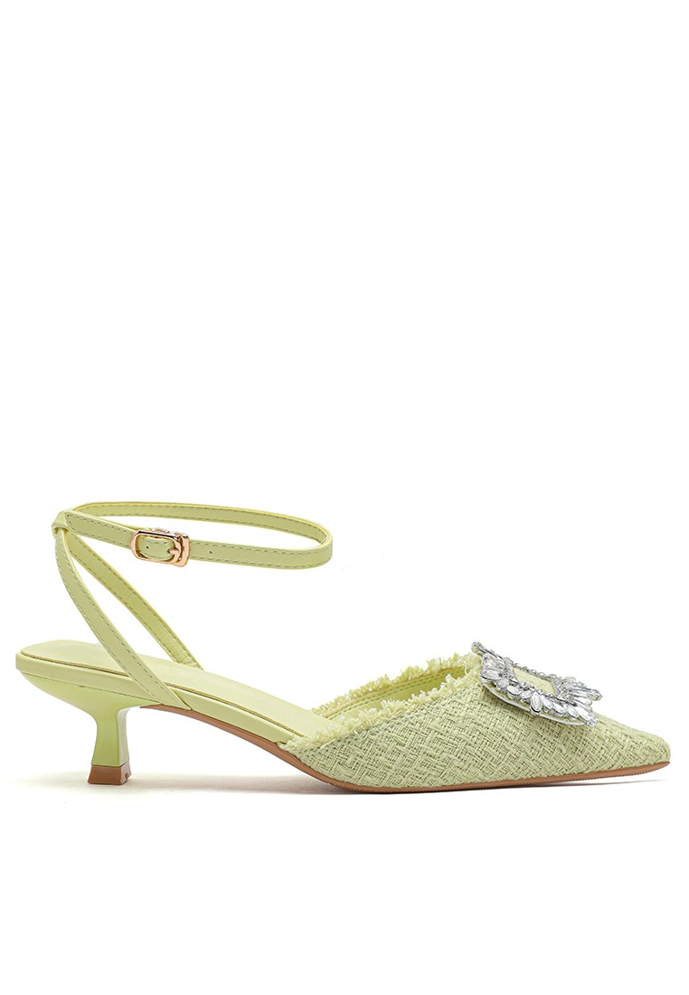 3.5CM Rhinestone Buckle Strap Mid Heel BY2239-17