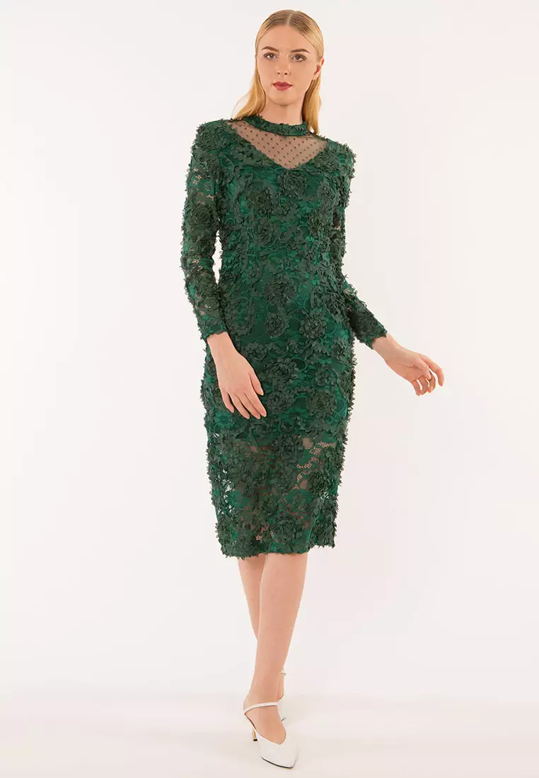 BebeBeige Floral Dinner Dress