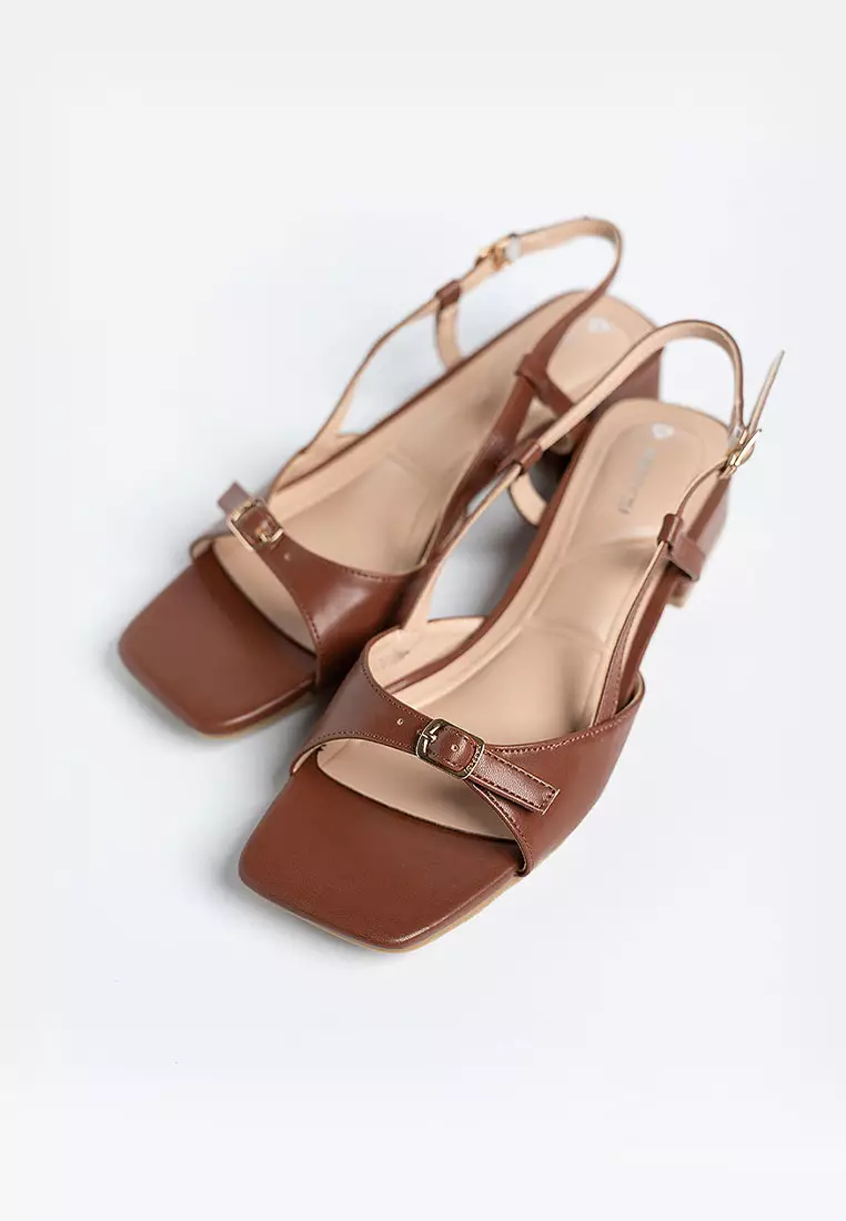 Paula Buckle Sandal Heels