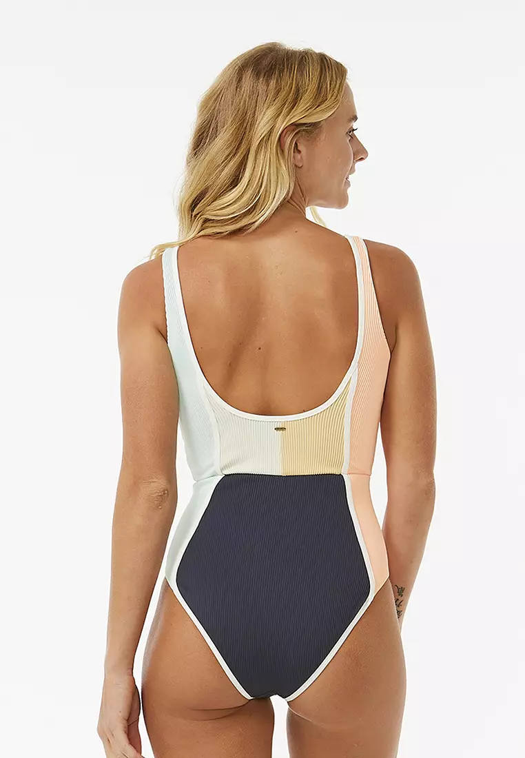 Rip Curl Block Party Splice Good Coverage One Piece Swimsuit 2024