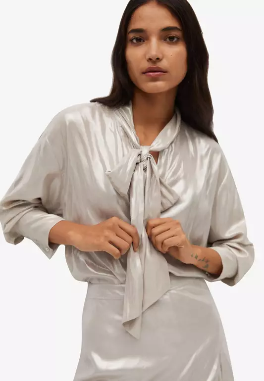 Bow Satin Blouse
