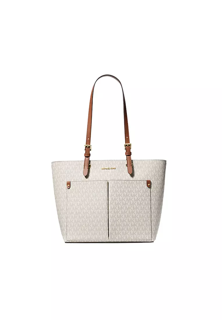 Mk Marilyn Medium Saffiano Leather Satchel - LT Cream - Michael Kors