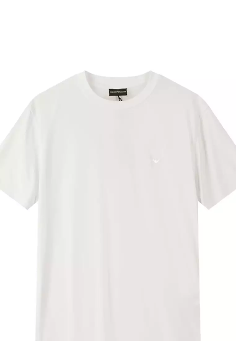 Men's Short Sleeved T-shirt in White EM004586 AF13721