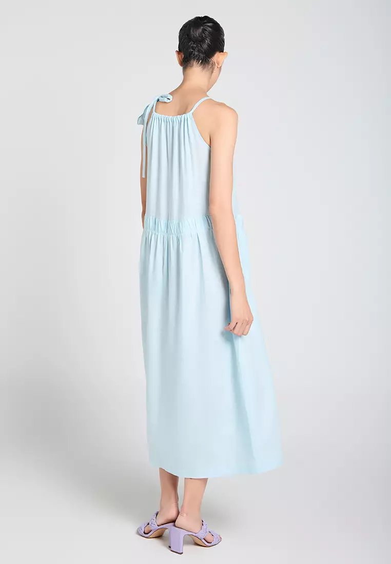 The Tie-Shoulder Linen Dress