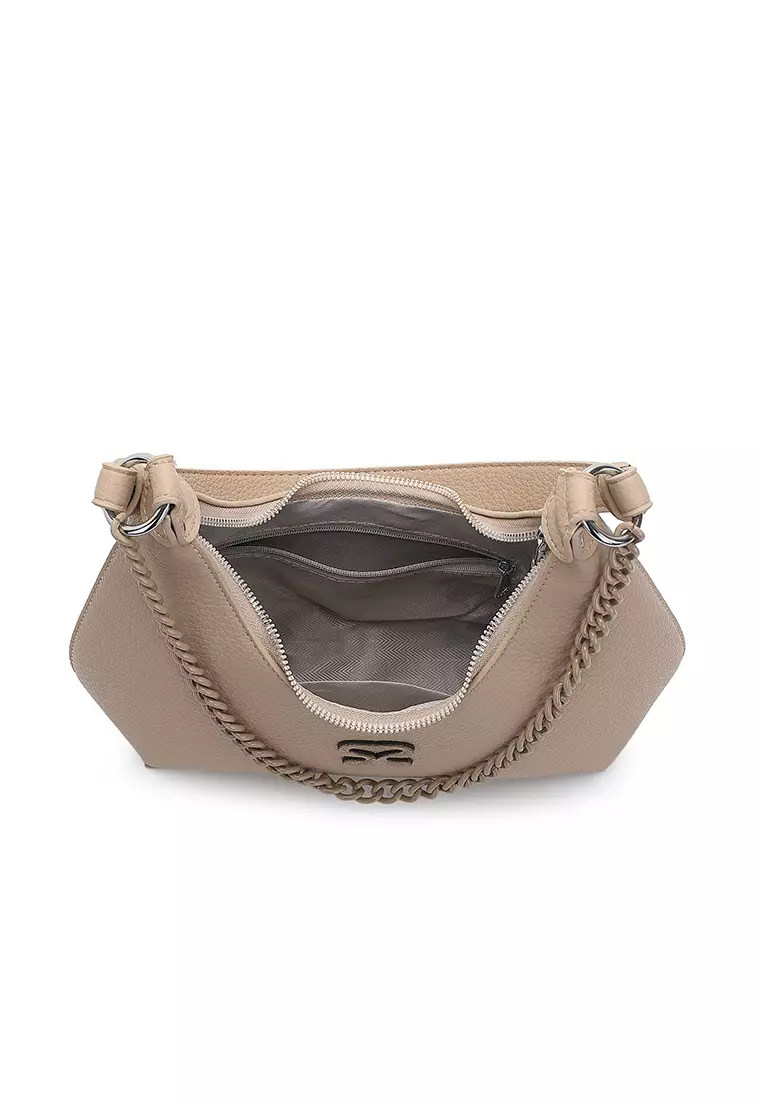 Women's Top Handle Bag / Sling Bag / Crossbody Bag / Shoulder Bag (Tas Tangan Wanita / Tas Selempang Wanita / Tas Bahu Wanita) - Cokelat