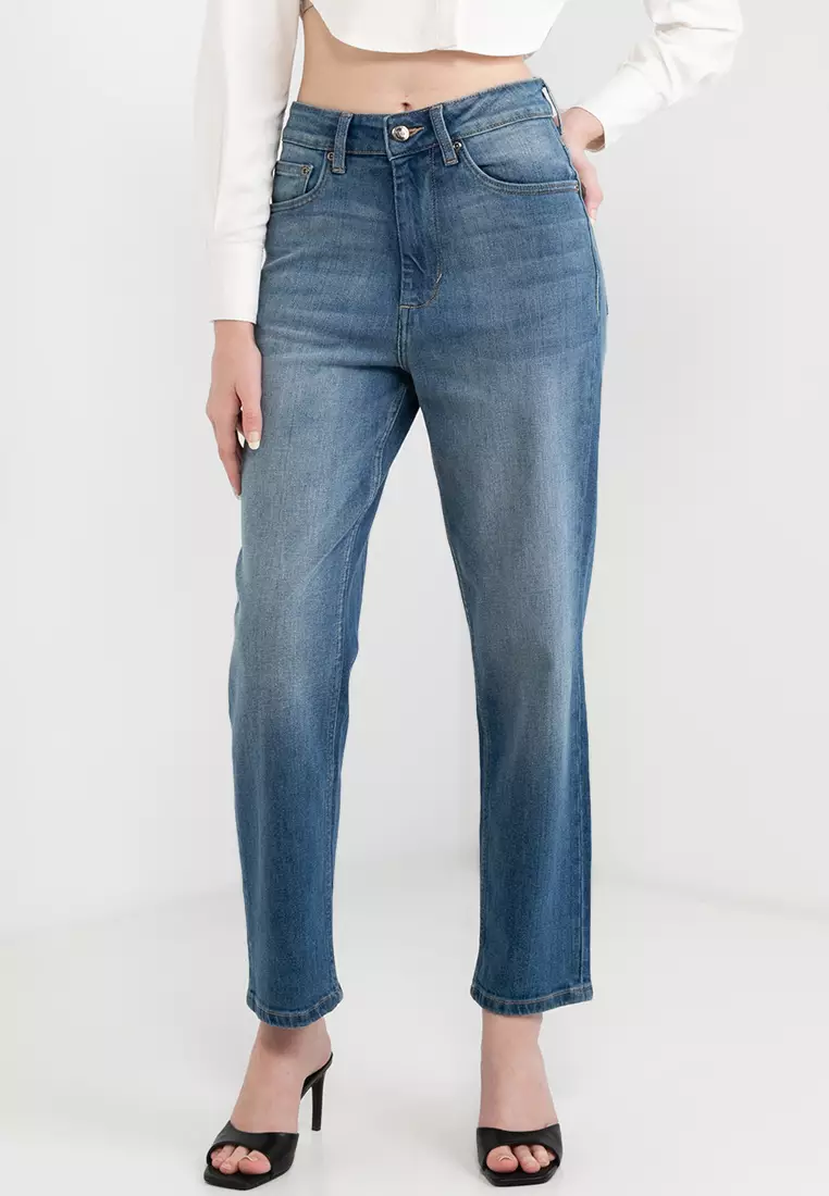 Sugar High Rise Straight Fit Jeans