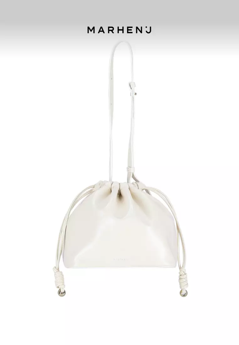 CHERRY Vegan Leather Crossbody Bag White