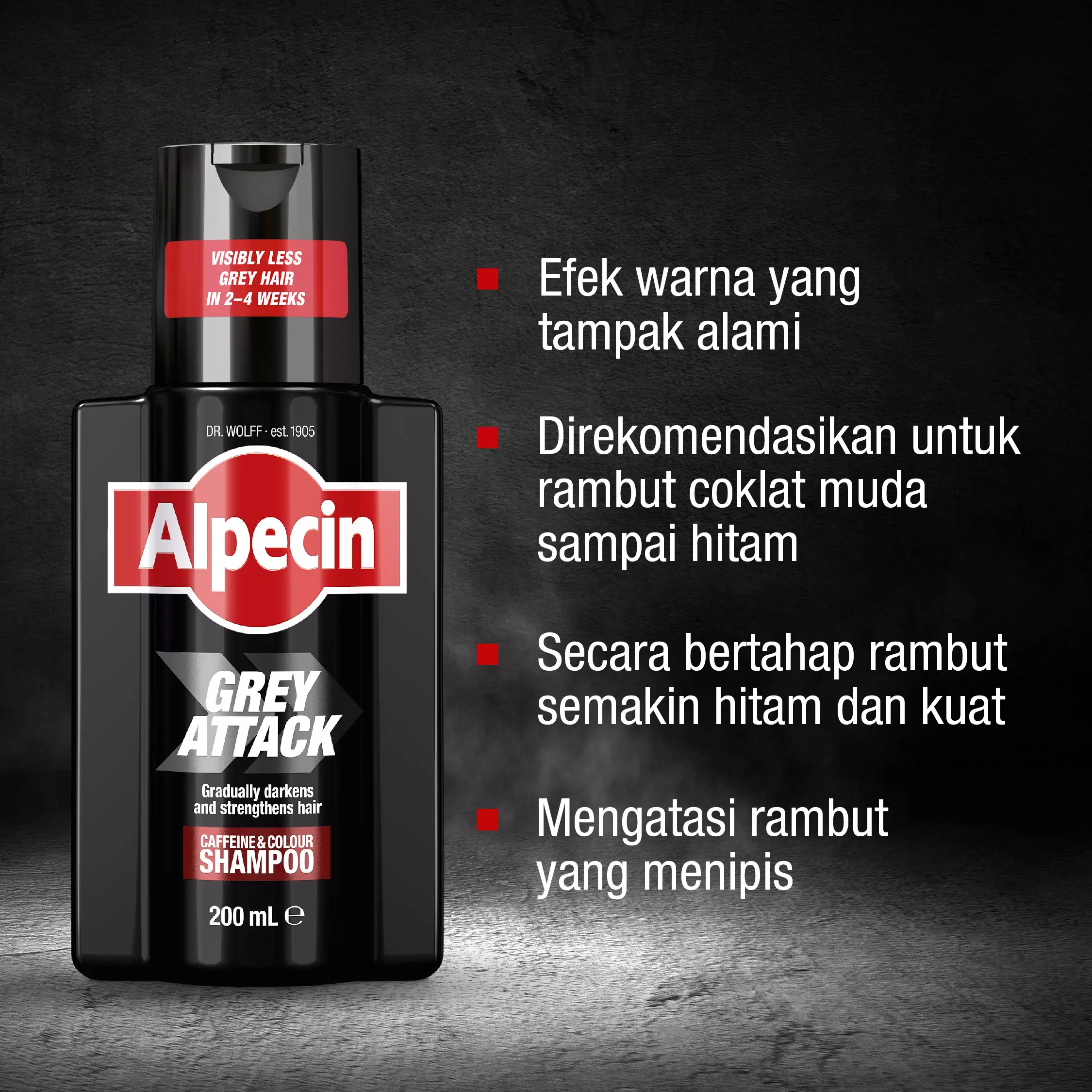 Alpecin Grey Attack Caffeine & Colour Shampoo 200ml