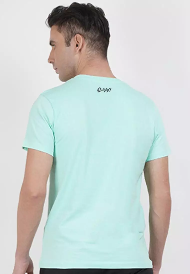 Buy QuirkyT Passion Print Graphic Mint Cotton Short Sleeve