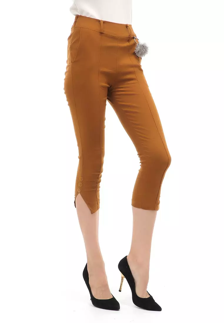Jourel Long Pants Casual Wanita Soft Jeans Strecth Material Cotton ORIGINAL - Brown