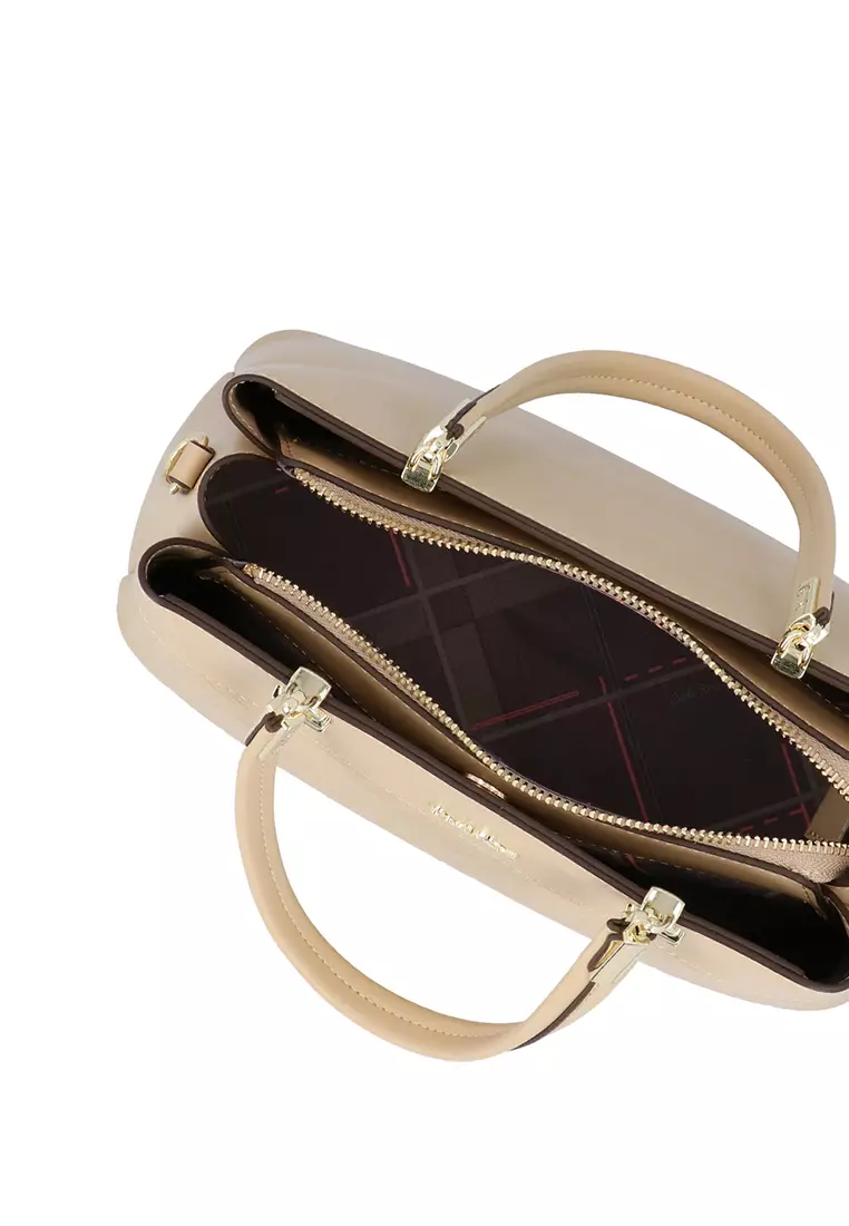 CR Marcella Monogram Top Handle Bag - Khaki